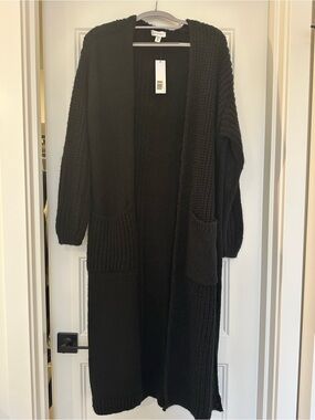 Top shop XS Black Knit Cardigan Sweater
